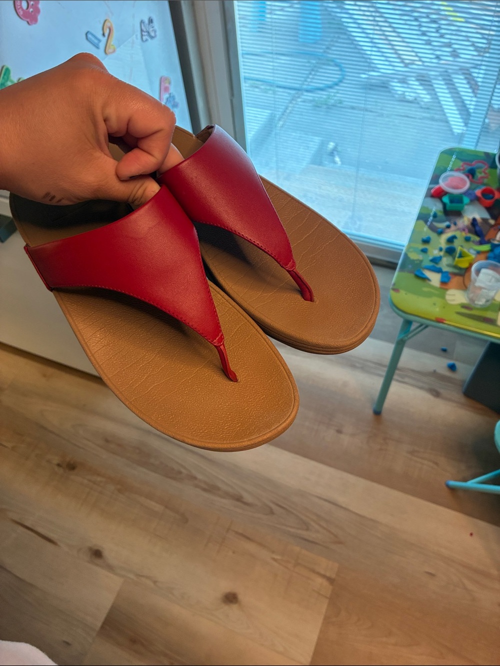 Fitflops Lulu leather in burnt berry size 10 - gently used
